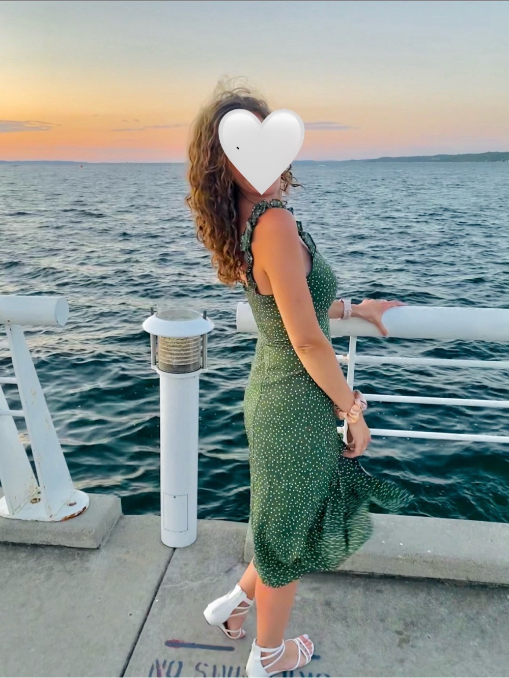 Rihoas Green Polka Dot Midi Dress - Picture 5 of 5